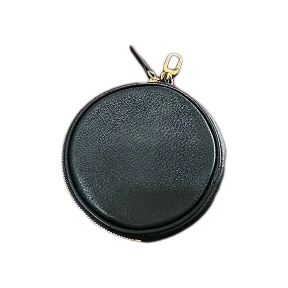 Hobo Intl Black Leather zodiac Star Sign Aquarius Pouch W/ Dogclip EUC - Picture 6 of 7